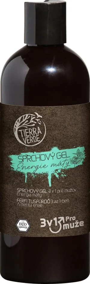 Tierra Verde  Gel za tuširanje 3 v 1 za moške Energy of mint steklenička 500 ml