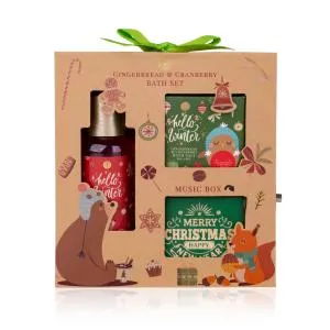 Accentra Accentra Hello Winter Gingerbread & Cranberry Set za kopel + Glasbena skrinjica