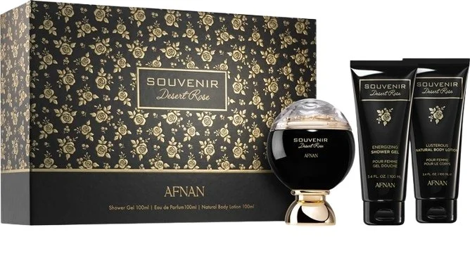 Souvenir Desert Rose U parfumirana voda 100 ml + losjon za telo 100 ml + gel za prhanje