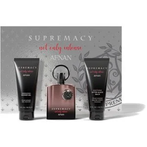 Afnan Supremacy Not Only Intense darilni set 100 ml + gel za prhanje 150 ml + balzam po britju parfumski ekstrakt za moške