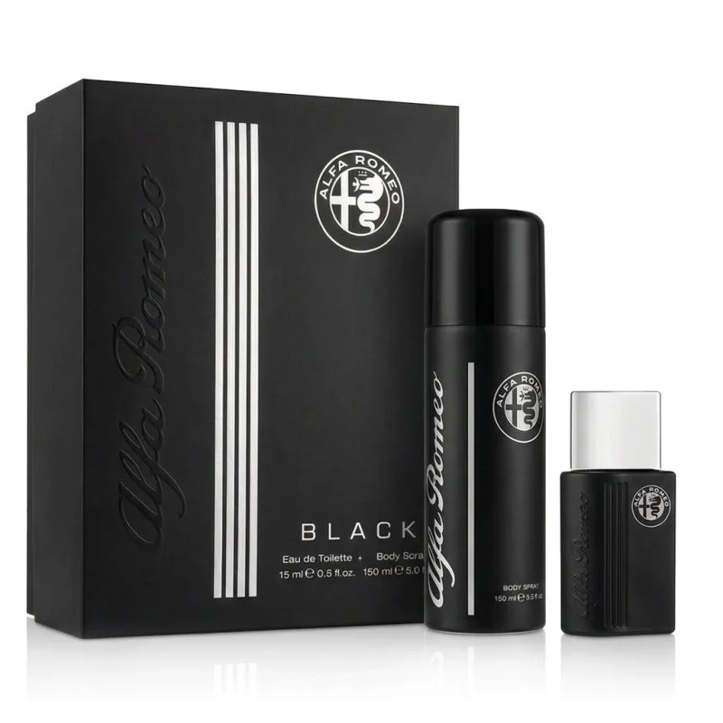 Alfa Romeo Black toaletna voda za moške 15 ml + sprej za telo
