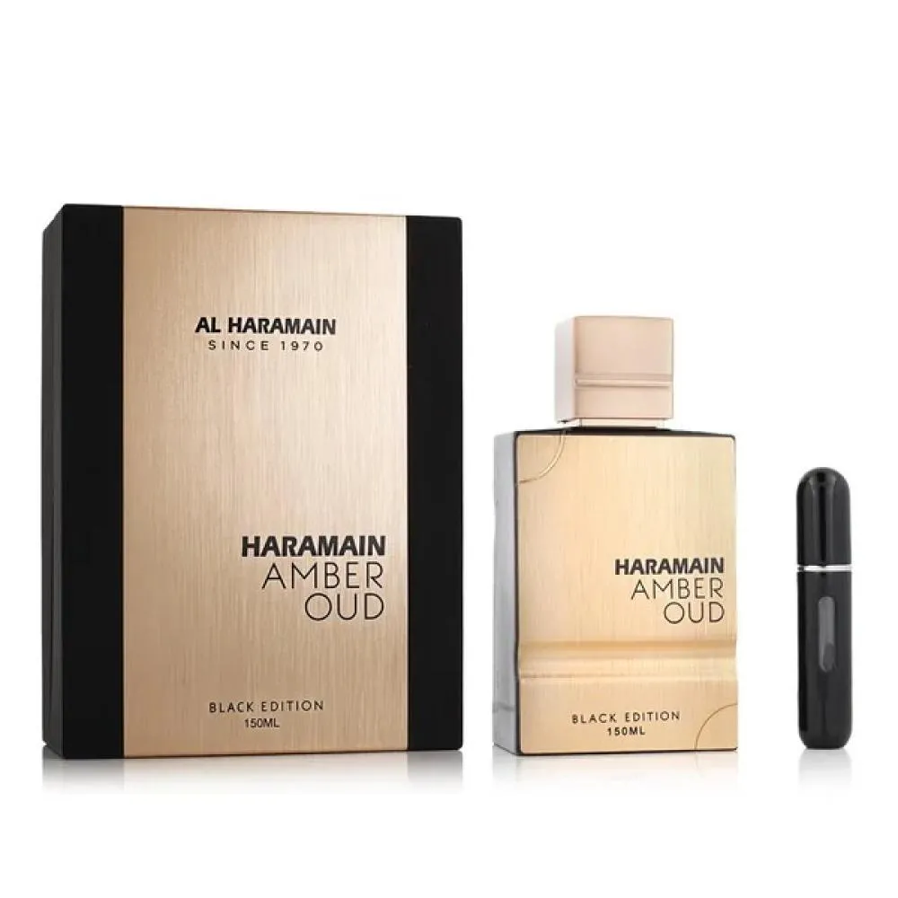 Amber Oud Black Edition darilni set + ponovno polnilni razpršilec za parfum parfumska voda uniseks 150 ml