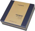 Amber Oud Bleu Edition darilni set unisex parfumska voda 75 ml + parfumska voda 30 ml + deo sprej 200 ml