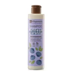 laSaponaria Antioksidantni šampon za sive lase z BIO borovnico in argininom 200 ml