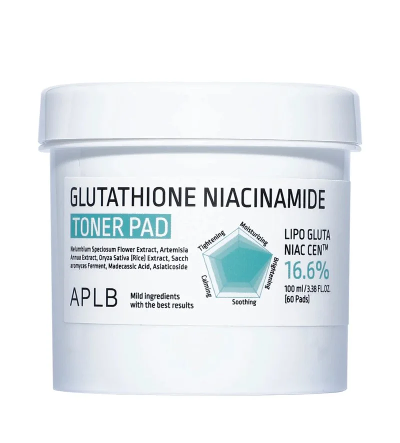 Glutathione Niacinamide Toner Pad vlažilno-posvetlitvene blazinice z tonikom 60 kosov / 100 ml