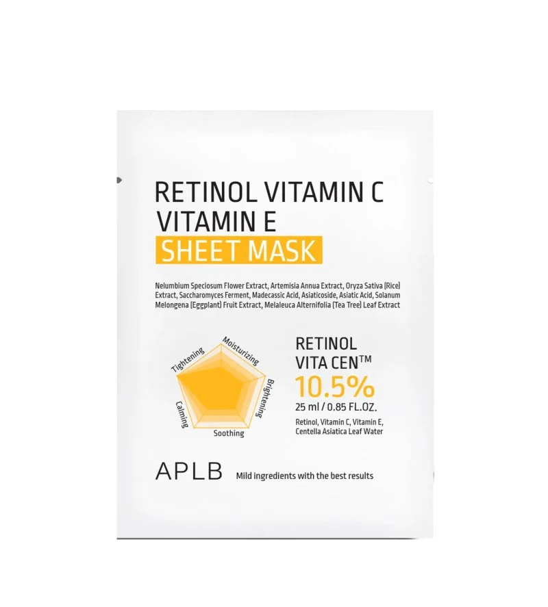 Retinol vitamin C vitamin E tkaninska anti-age vlažilna maska 25 ml