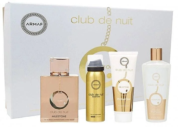 Club de Nuit Milestone Set – parfumirana voda 30 ml + meglica za lase 55 ml + milo 130 g + sprej za telo 50 ml