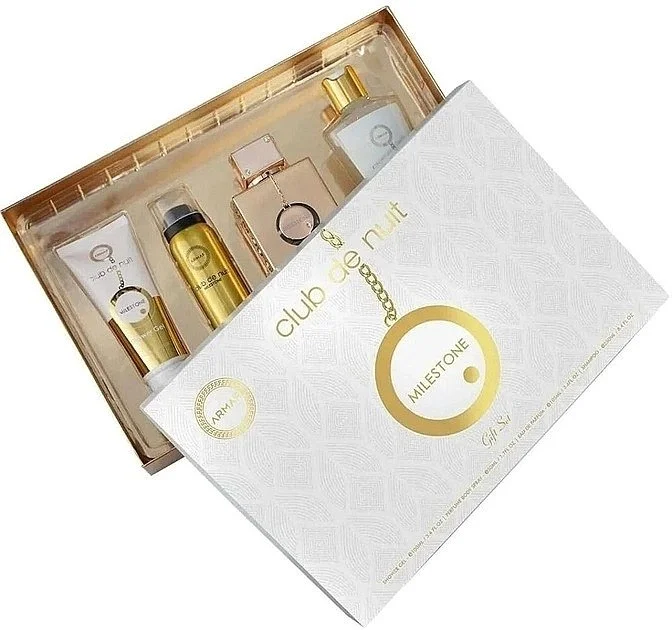 Club de Nuit Milestone Set – parfumirana voda 30 ml + meglica za lase 55 ml + milo 130 g + sprej za telo 50 ml