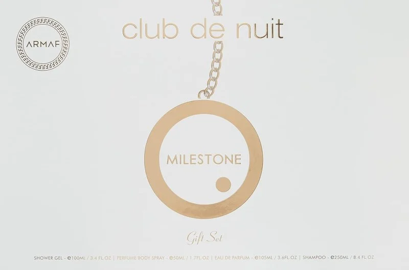 Club de Nuit Milestone Set – parfumirana voda 30 ml + meglica za lase 55 ml + milo 130 g + sprej za telo 50 ml