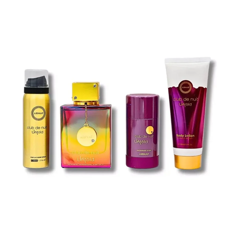 Club de Nuit Untold set – parfumirana voda 105 ml + telesni sprej 50 ml + deodorant v stiku 75 g + losjon za telo 100 ml