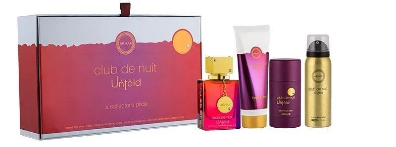 Club de Nuit Untold set – parfumirana voda 105 ml + telesni sprej 50 ml + deodorant v stiku 75 g + losjon za telo 100 ml