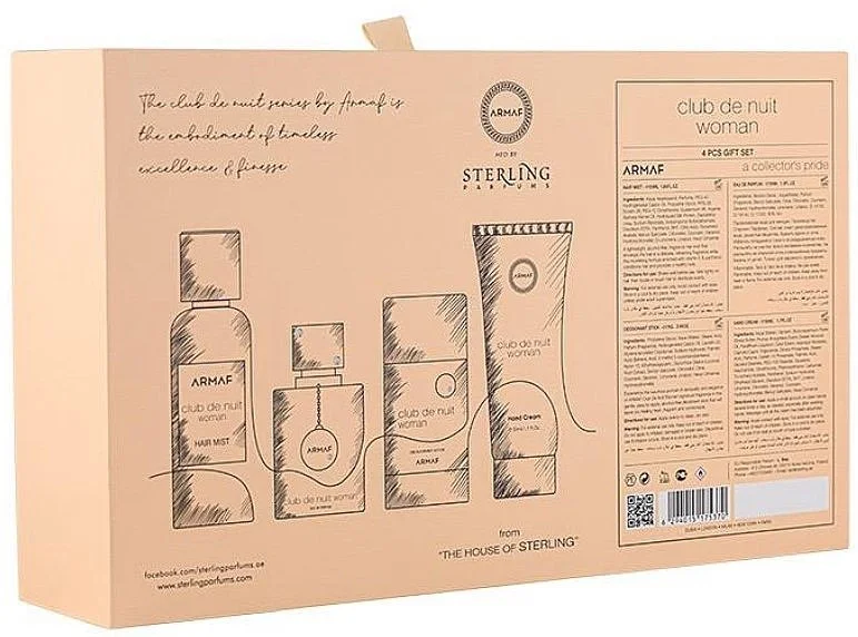 Club de Nuit Woman Set – parfumirana voda 30 ml + dišavna meglica za lase 55 ml + deodorant v stiku 75 g + krema za roke 50 ml
