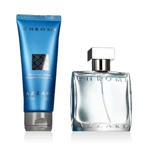 Azzaro Chrome toaletna voda za moške 50 ml + gel za prhanje