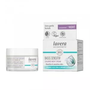 Lavera Basis Sensitiv Pomirjujoča nočna krema brez parfuma 50 ml