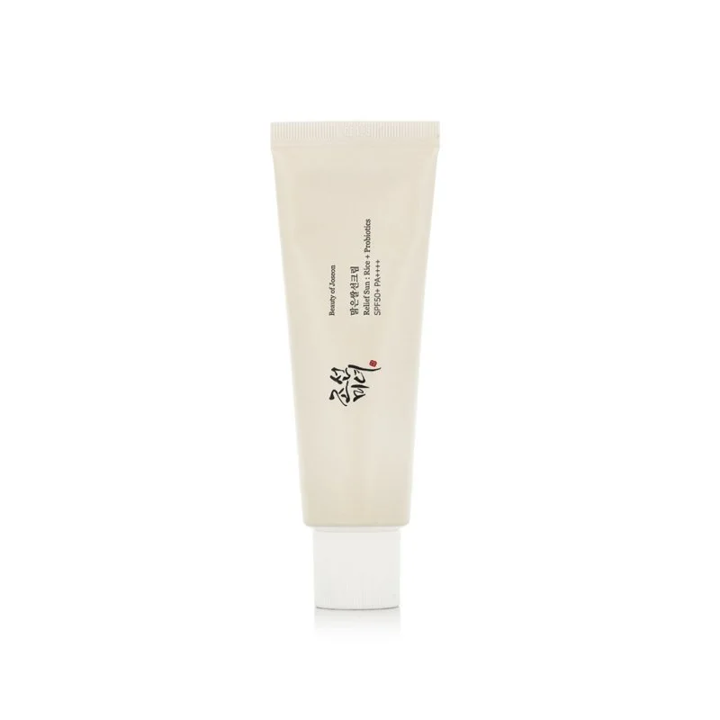Riž + probiotiki : pomirjujoča sončna krema SPF 50+ 50 ml