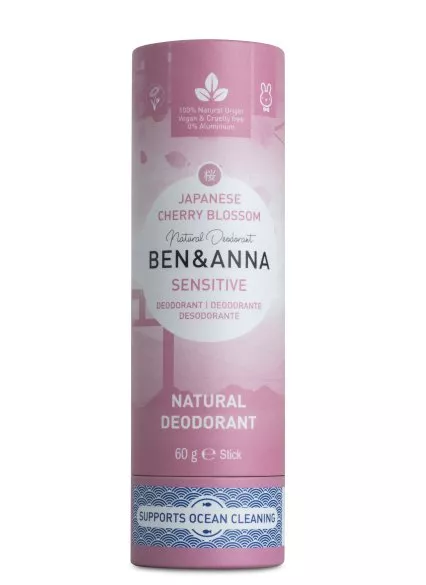 Ben & Anna Dezodorant Sensitive Solid (60 g) - češnjev cvet