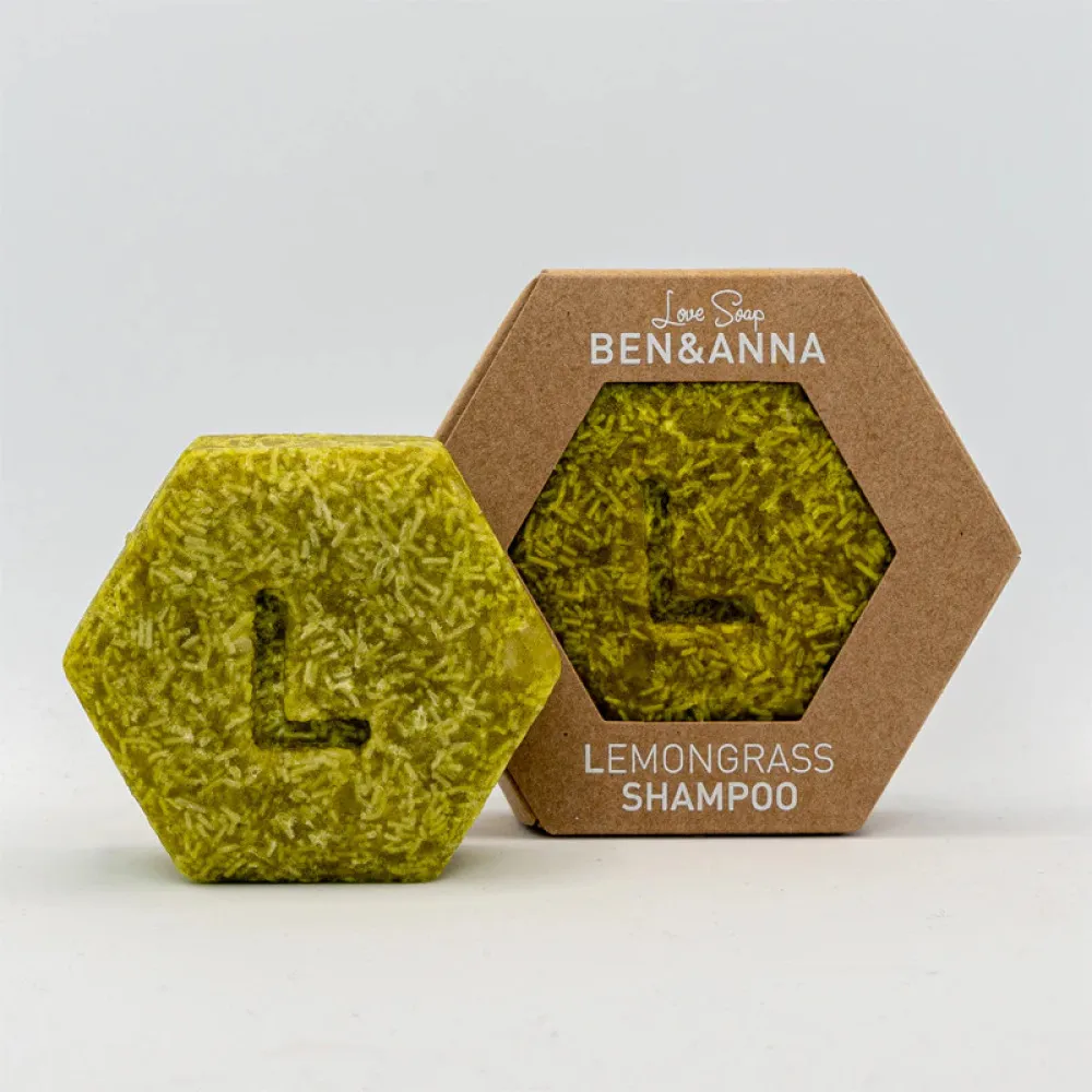 Ben & Anna Trdni šampon za suhe in obremenjene lase - Lemongrass (60 g)