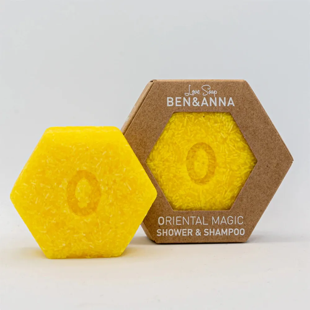 Ben & Anna Negovalni trdi šampon za lase in telo 2v1 - Magic of the Orient (60 g)