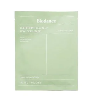 Biodance Refreshing Sea Kelp Real Deep Mask pomirjujoča hidrogelna maska za obraz 34 g