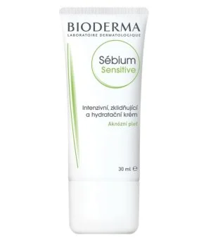 Bioderma Sébium Sensitive intenzivna pomirjujoča in vlažilna krema za aknasto kožo