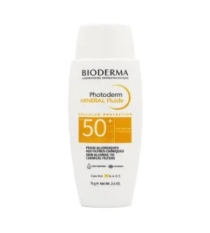 Bioderma Photoderm Mineral Fluide mineralni sončni fluid za občutljivo kožo SPF 50+ 75 g