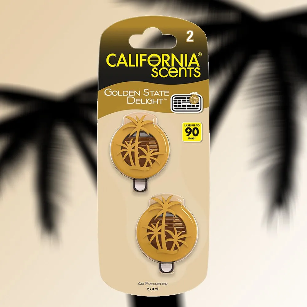 Mini Diffuser Golden State Delight dišava za avto 2 x 3 ml 2x3 ml