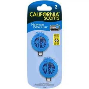 California Scents Mini Diffuser Newport New Car dišava za avto 2 x 3 ml