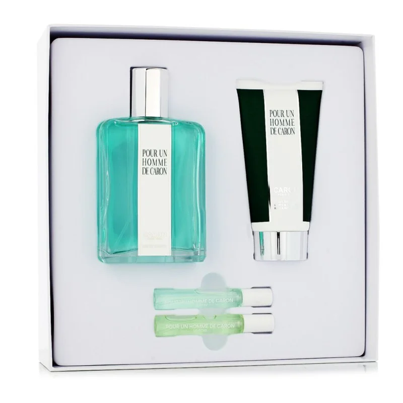 Pour un Homme de Caron EDT 125 ml + gel za prhanje 75 ml + EDT MINI Le Matin 5 ml + MINI Le Soir parfumska voda