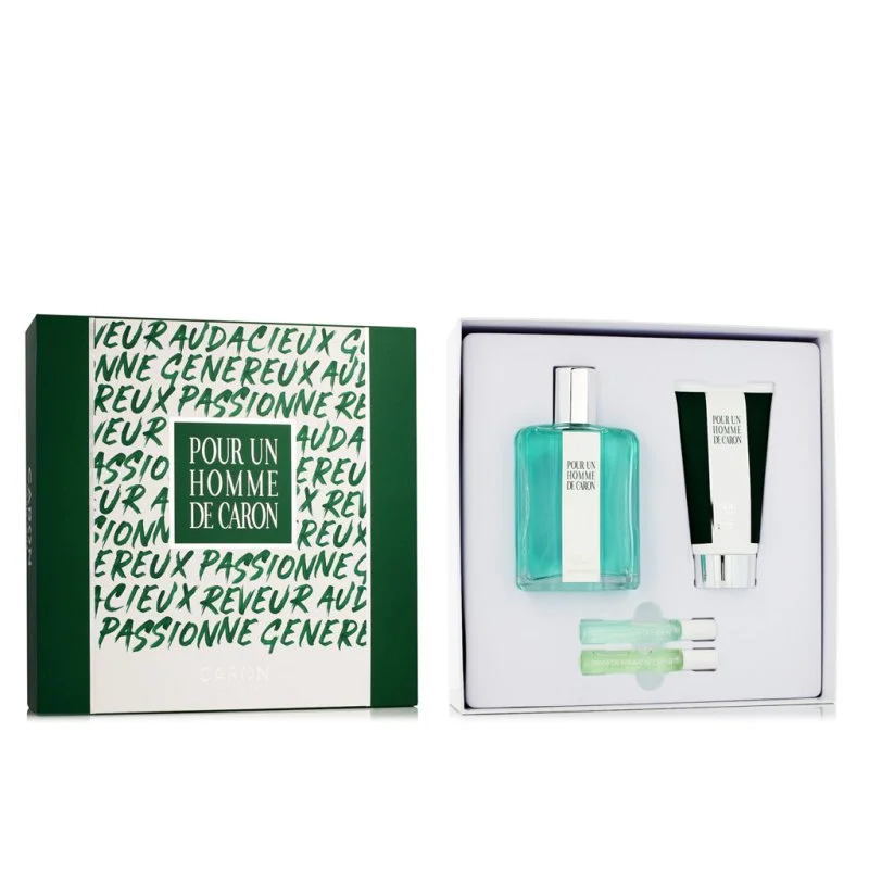 Pour un Homme de Caron EDT 125 ml + gel za prhanje 75 ml + EDT MINI Le Matin 5 ml + MINI Le Soir parfumska voda