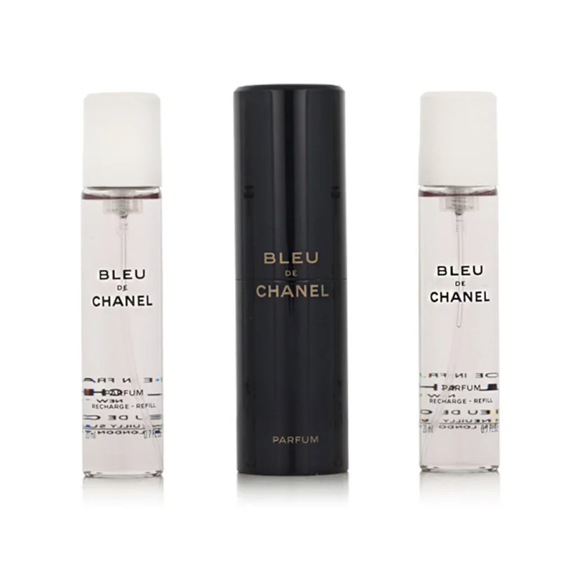 Chanel Bleu de Chanel žepni sprej, ponovno polnljiv, 20 ml + 2 x polnilo parfuma za moške 20 ml