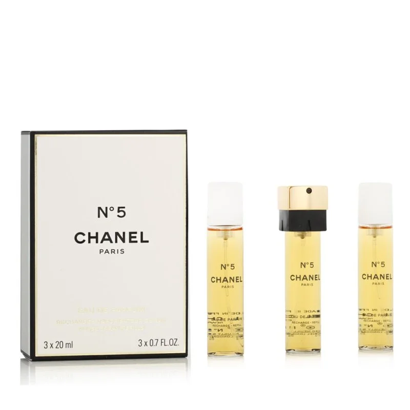 Chanel No 5 polnilo 2 x 20 ml + EDP polnilo z razpršilnikom parfumirana voda za ženske 20 ml