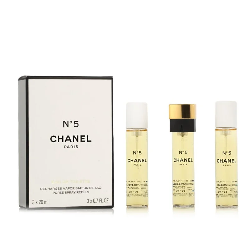 Chanel No 5 3 x 20 ml polnilo za žepni sprej toaletna voda za ženske