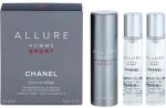Allure Homme Sport Eau Extreme toaletna voda 3x20 ml za moške ponovno polnljiv flakon