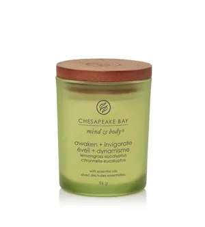 Chesapeake Bay Awaken + Invigorate Lemongrass Eucalyptus dišeča sveča 96 g