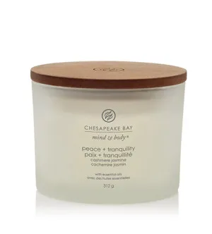 Chesapeake Bay Peace + Tranquility dišeča sveča s 3 stenji 312 g