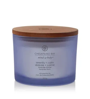 Chesapeake Bay Serenity + Calm dišeča sveča s 3 stenji 312 g