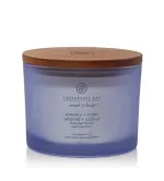 Serenity + Calm dišeča sveča s 3 stenji 312 g