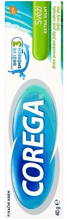 Corega Sveža izjemno močna pritrdilna krema za zobne proteze 40 g