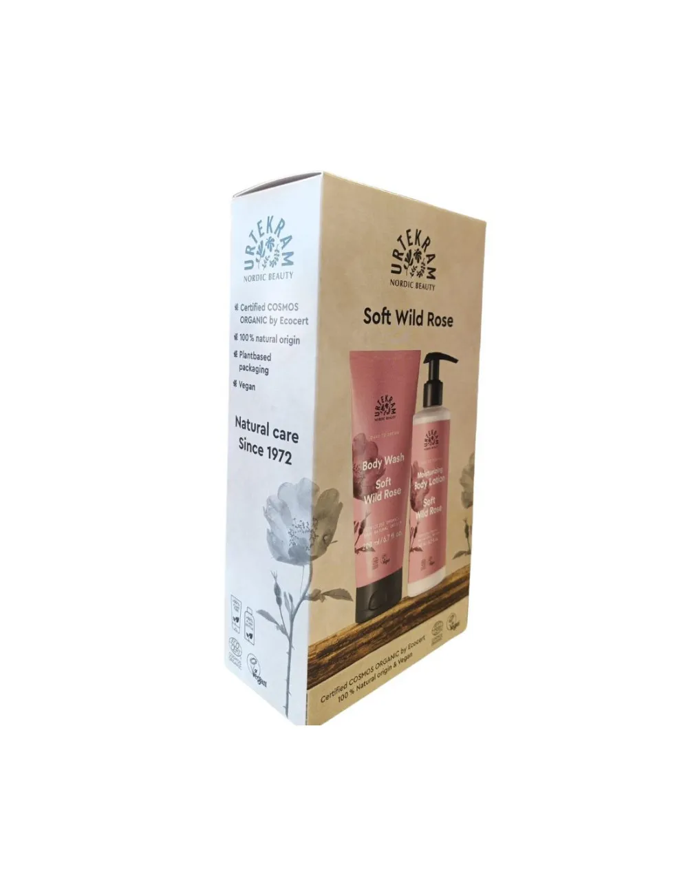 Urtekram Darilni set gela za prhanje in losjona za telo wild rose