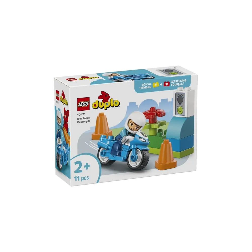DUPLO® 10471 Modri policijski motocikel