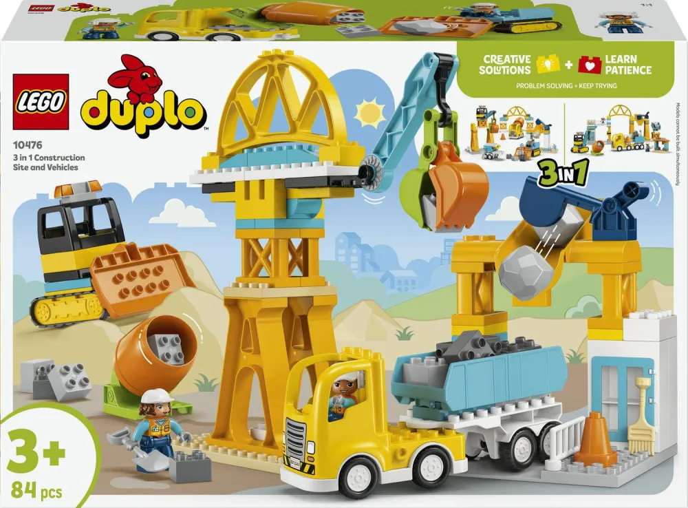 DUPLO® 10476 Gradbišče in vozila 3 v 1