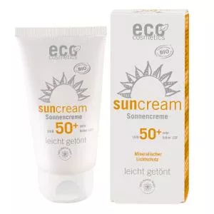 Eco Cosmetics Krema za sončenje SPF 50 BIO (75 ml) - rahlo obarvana