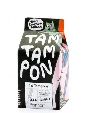 Einhorn TamTampon Normalo tamponi (16 kosov) - hipoalergeni organski bombaž