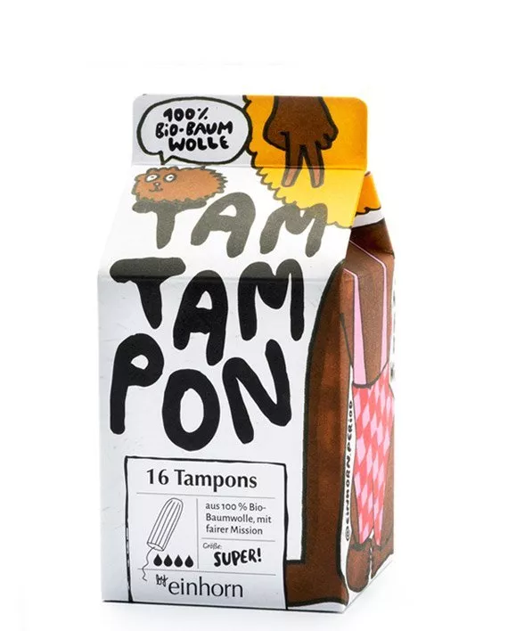 Einhorn TamTampon Super tamponi (16 kosov) - hipoalergeni organski bombaž