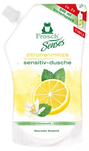 EKO Senses Gel za prhanje Citronska meta - nadomestna kartuša 500ml