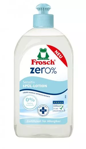 Frosch EKO ZERO% tekočina za pomivanje posode za občutljivo kožo (500 ml)