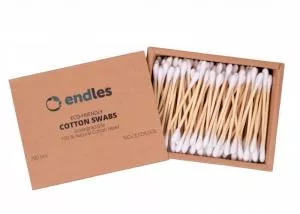 Endles by Econea Vatirane palčke za ušesa (200 kosov) - iz bambusa in bombaža