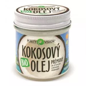 Purity Vision Ekološko deviško kokosovo olje pravične trgovine 120 ml