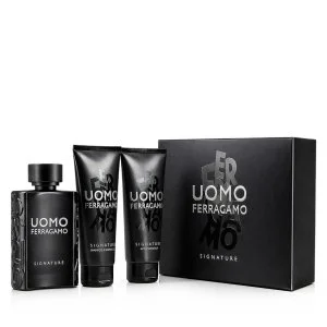 Salvatore Ferragamo Uomo Signature parfumska voda za moške 100 ml + balzam po britju 100 ml + moški šampon in gel za prhanje