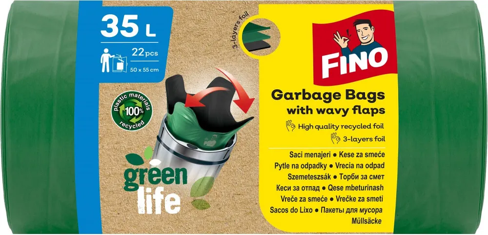 FINO Vreče za smeti Green Life Easy pack 25 μm - 35 l (22 kosov)